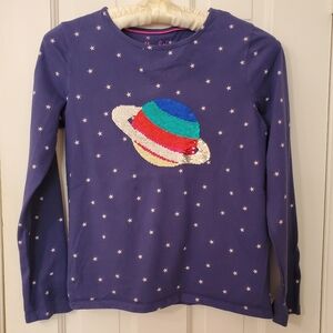 Mini Boden Space sequin flip shirt